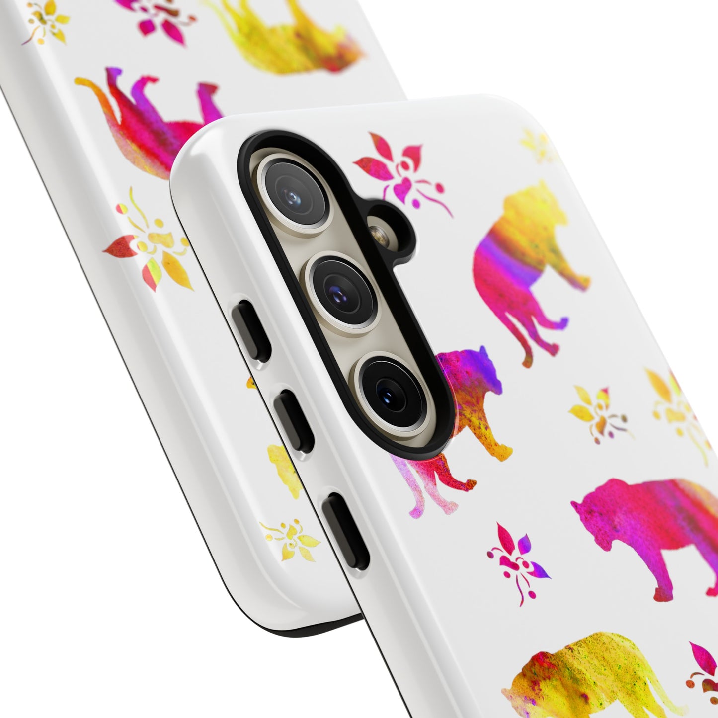 Coque téléphone robuste et résistante aux chocs  : Aquarelle Tigres