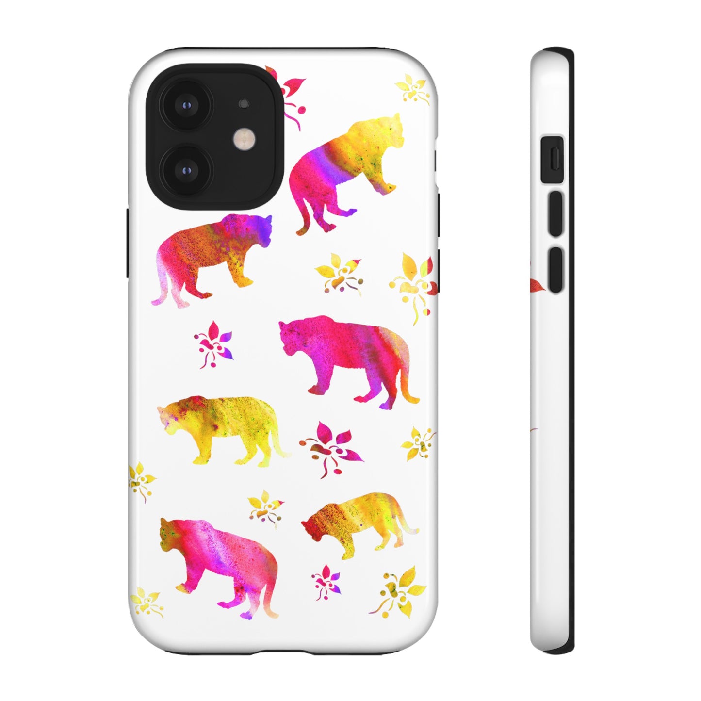 Coque téléphone robuste et résistante aux chocs  : Aquarelle Tigres