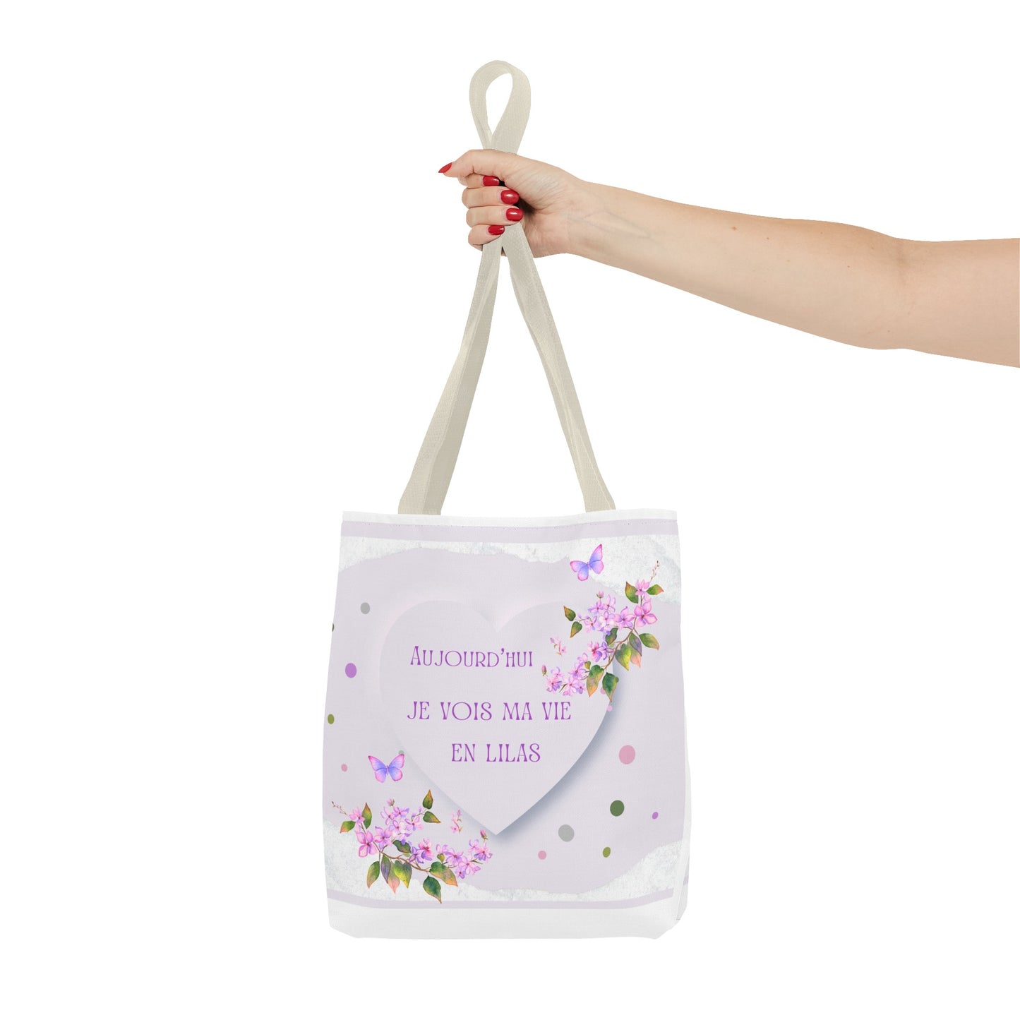 Tote Bag / Lilac Watercolor bag: I see my life in Lilac