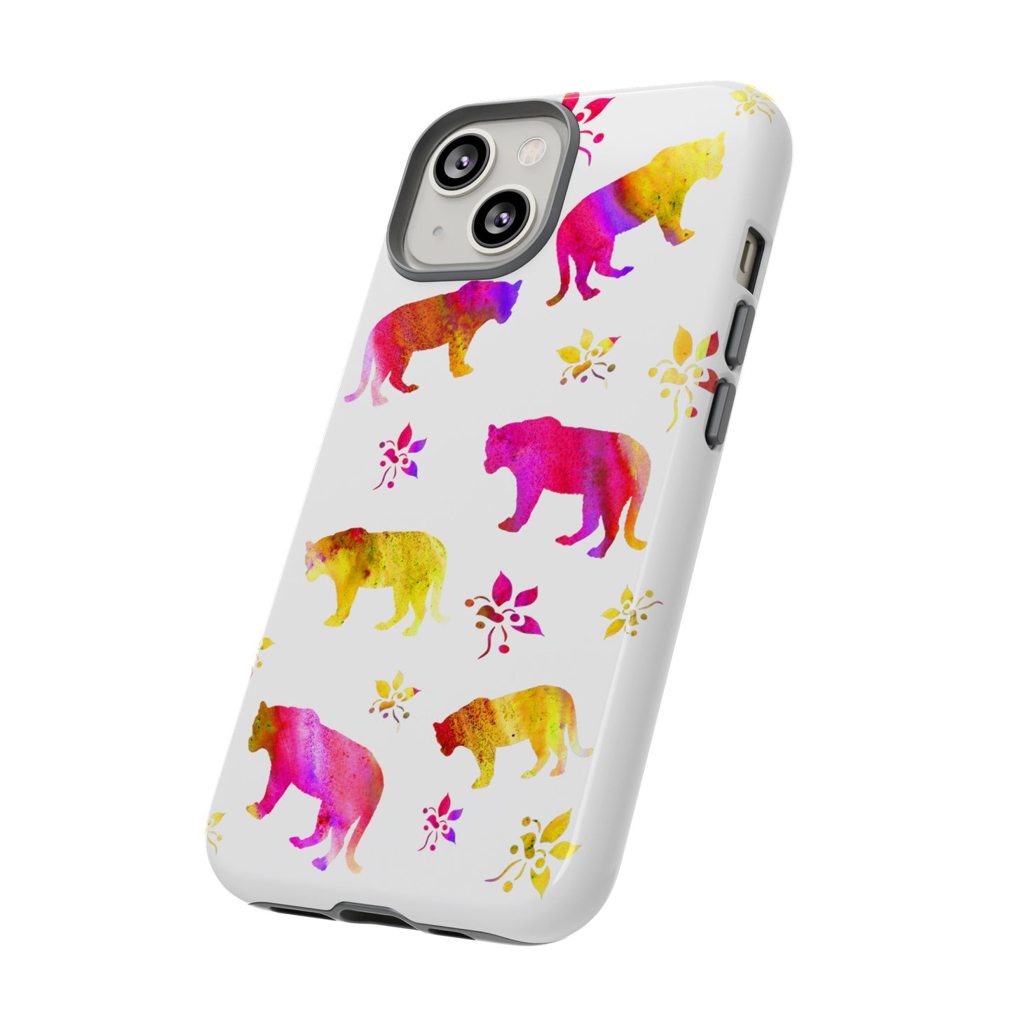 Coque téléphone robuste et résistante aux chocs  : Aquarelle Tigres