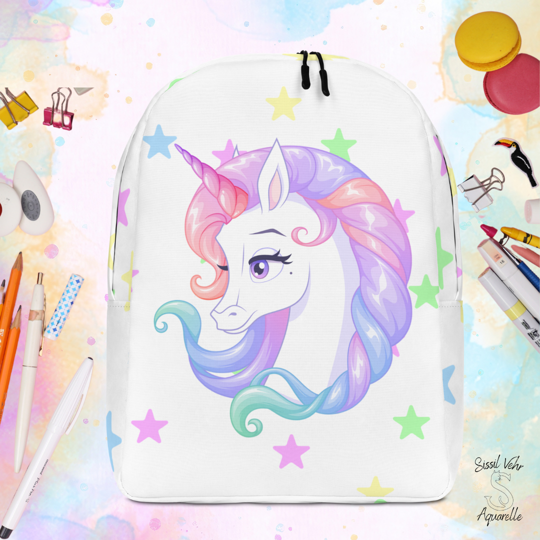 Sac à Dos Licorne pour  Enfant Personnalisé  - Idéal pour l'École et résistant à l'Eau