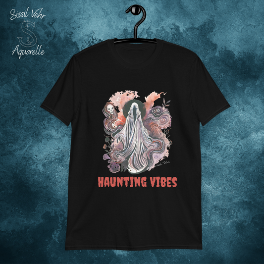 Tee-Shirt "Haunting Vibes" – Illustration de Spectre | Personnalisable | Parfait pour la Spooky Season et Halloween