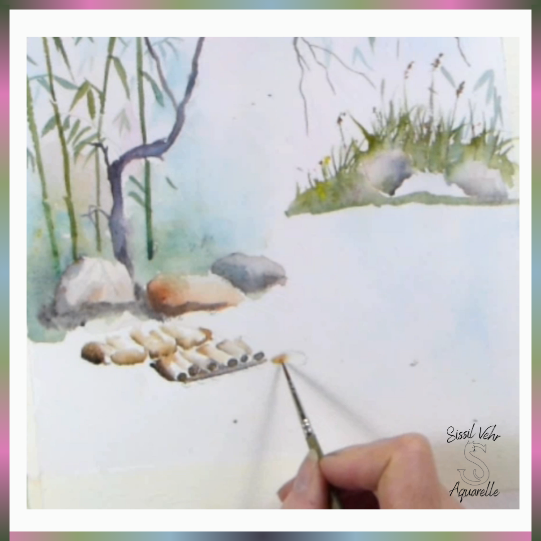 Cours Vidéo Aquarelle - Paysage Harmonie - Tutoriel en 3 Vidéos de 62mn - Carnet PDF Inclus |Vidéos d'aquarelle en ligne