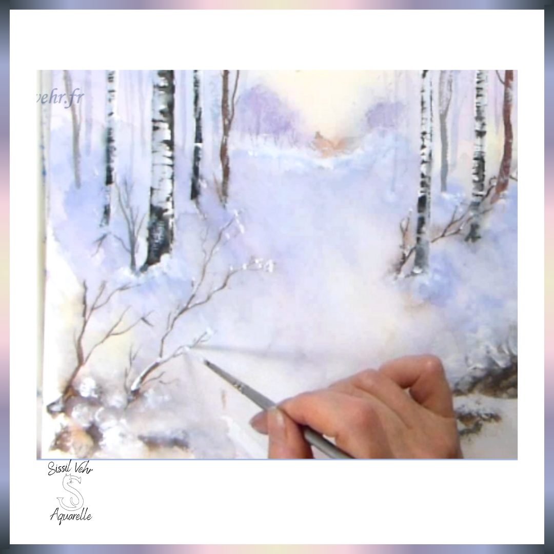 Tutoriel vidéo Aquarelle DIY | Peindre l'Hiver : Forêt Enneigée avec carnet inclus