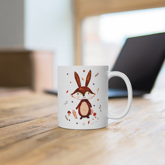 Watercolor Mug: Enchanting Rabbit