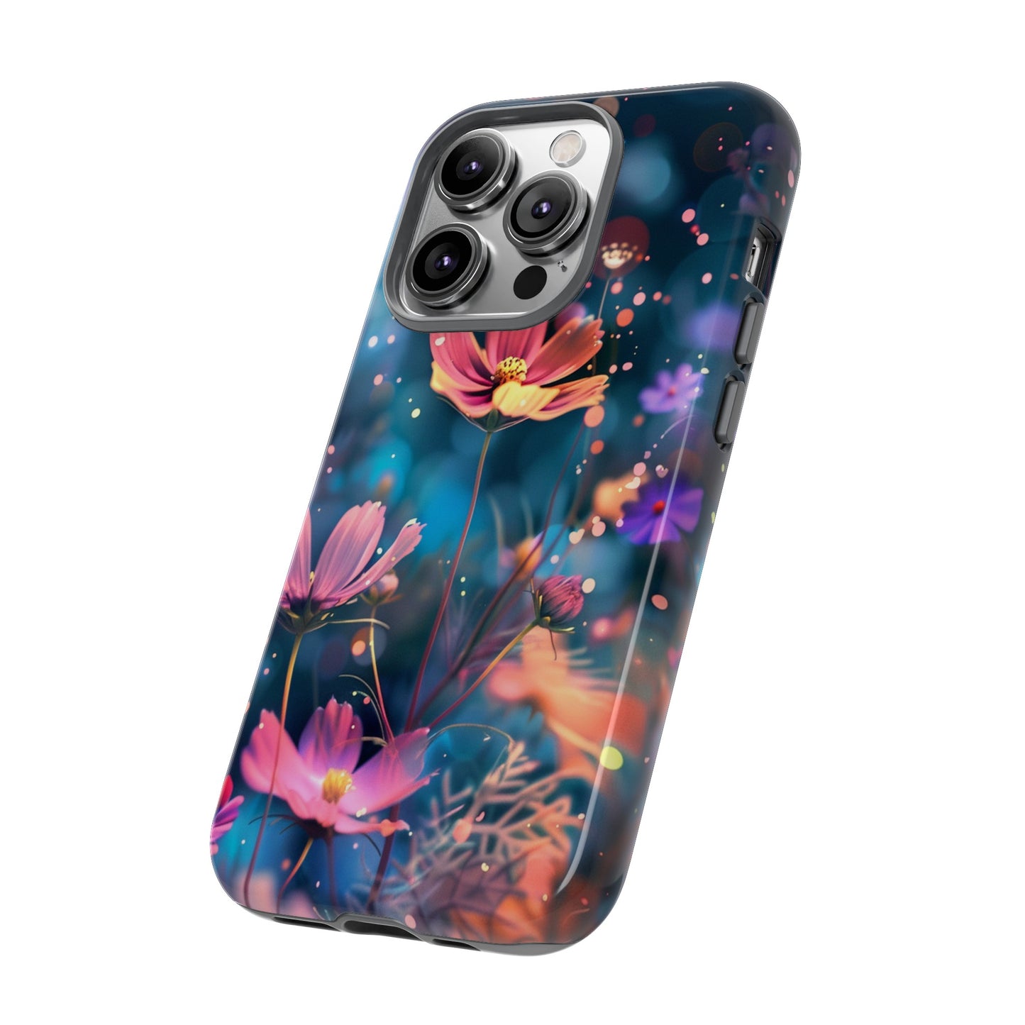 Coque de téléphone  résistante aux chocs Personnalisable: Fleurs de cosmos dansant au vent