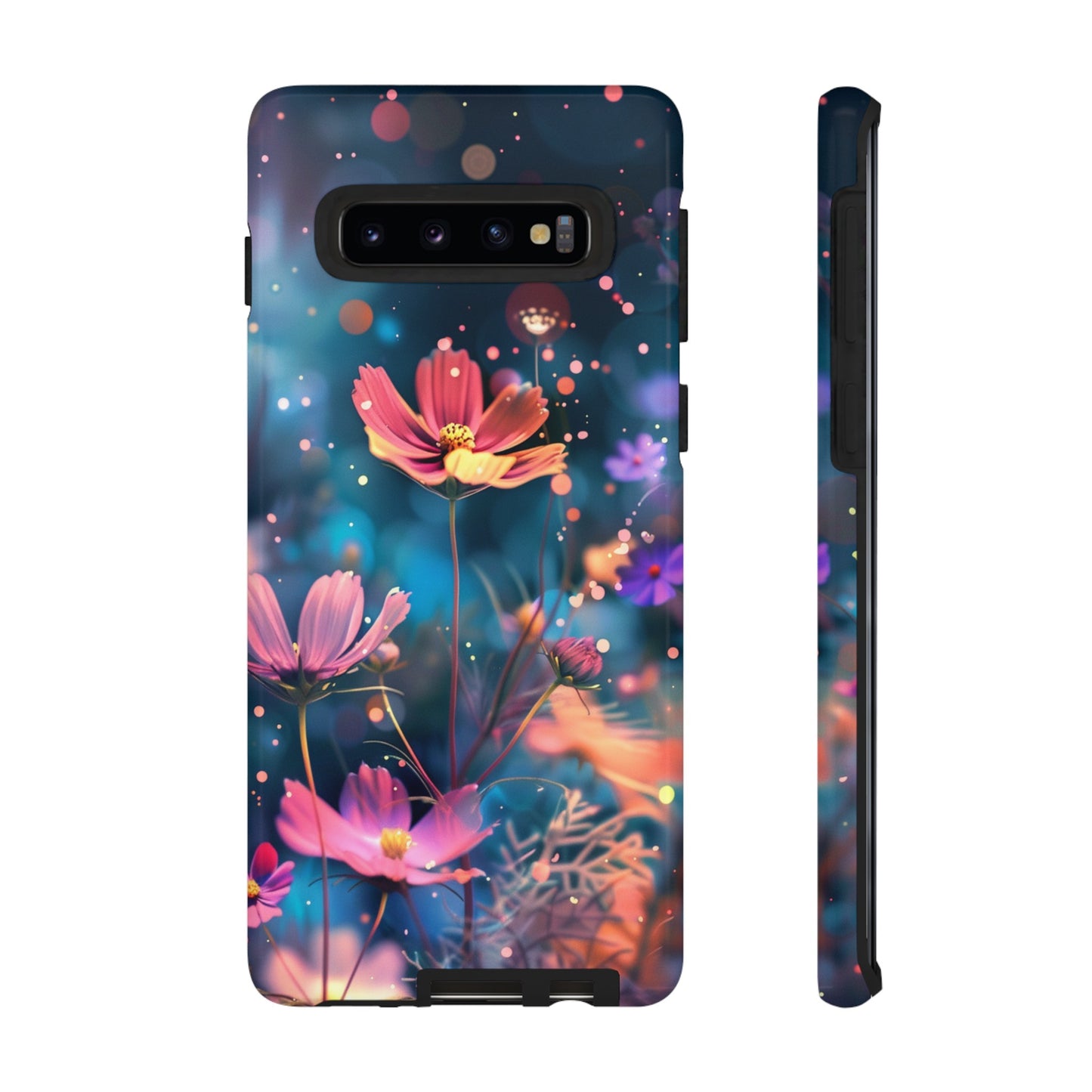 Coque de téléphone  résistante aux chocs Personnalisable: Fleurs de cosmos dansant au vent