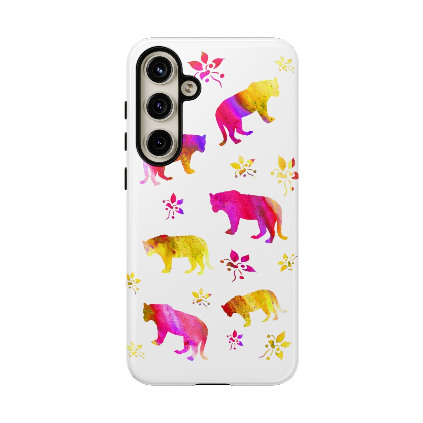 Coque téléphone robuste et résistante aux chocs  : Aquarelle Tigres