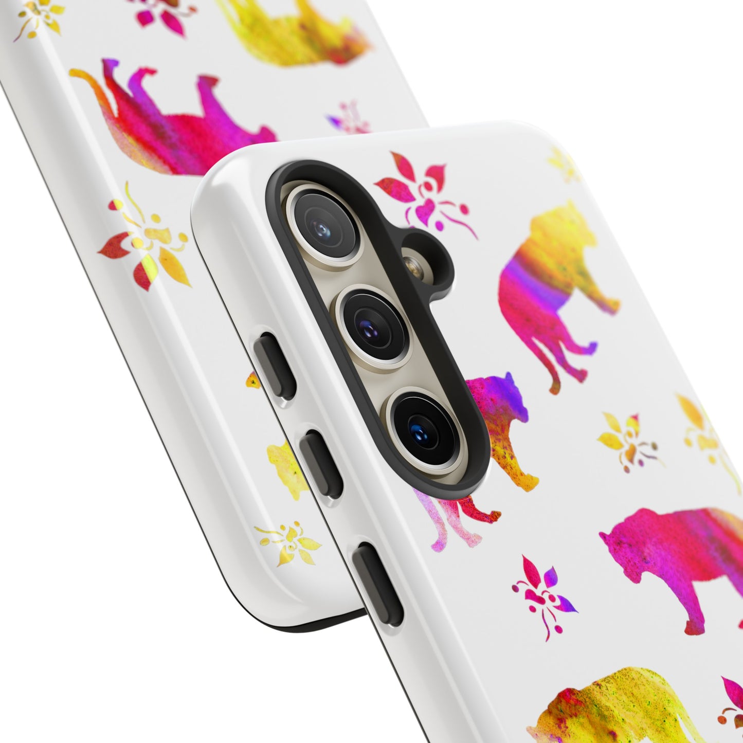 Coque téléphone robuste et résistante aux chocs  : Aquarelle Tigres