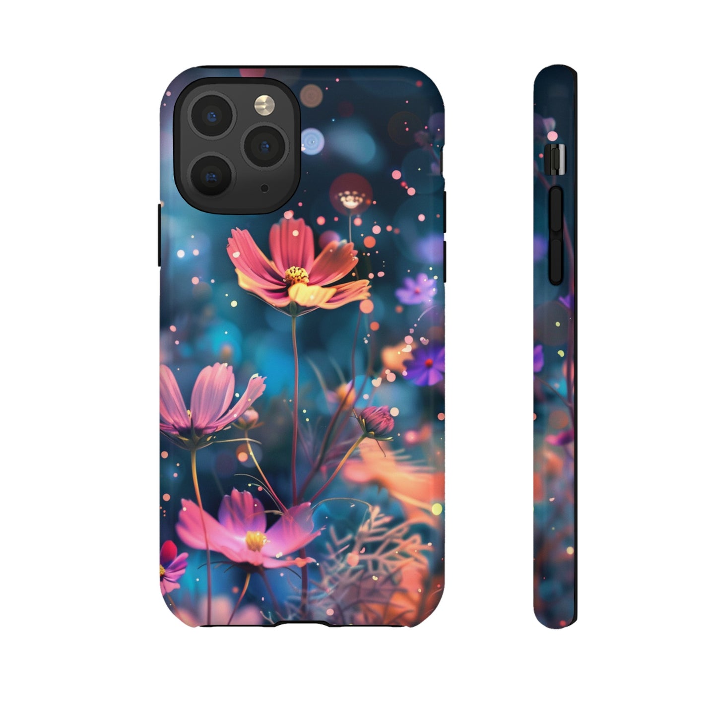 Coque de téléphone  résistante aux chocs Personnalisable: Fleurs de cosmos dansant au vent