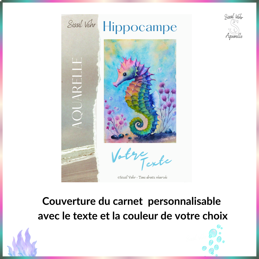 Cours Aquarelle Vidéo Téléchargeable : Peinture d’un Hippocampe Coloré | 4h47mn de Tutoriel + PDF