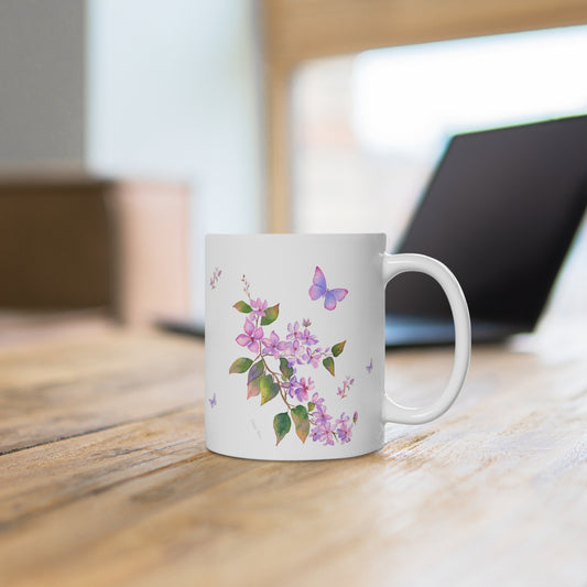 Mug / tasse céramique : Aquarelle Lilas