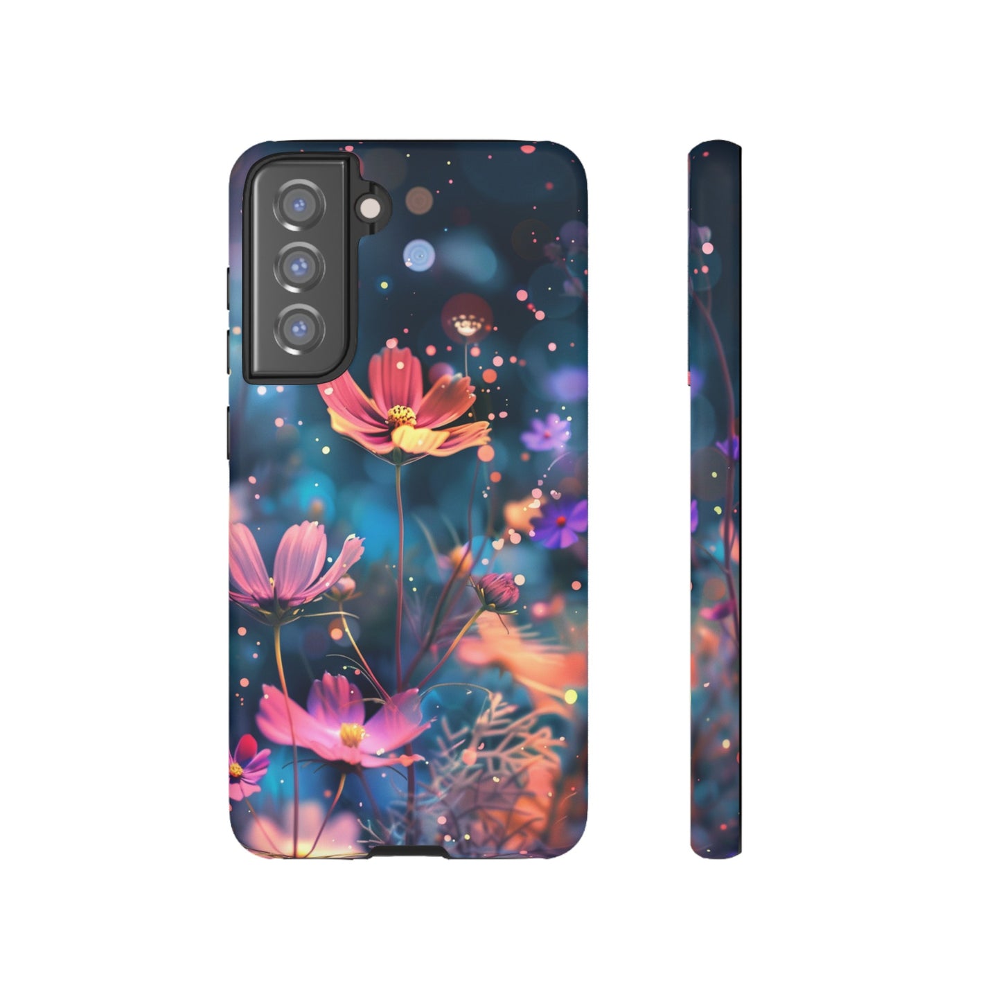 Coque de téléphone  résistante aux chocs Personnalisable: Fleurs de cosmos dansant au vent