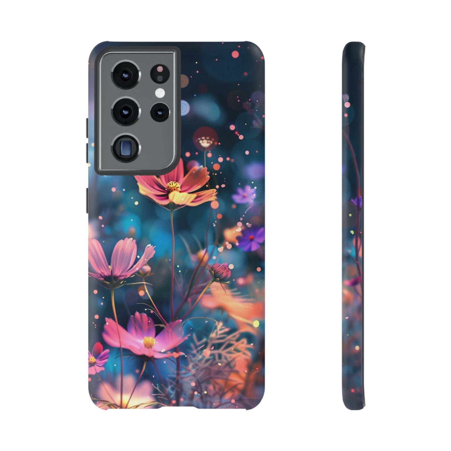 Coque de téléphone  résistante aux chocs Personnalisable: Fleurs de cosmos dansant au vent