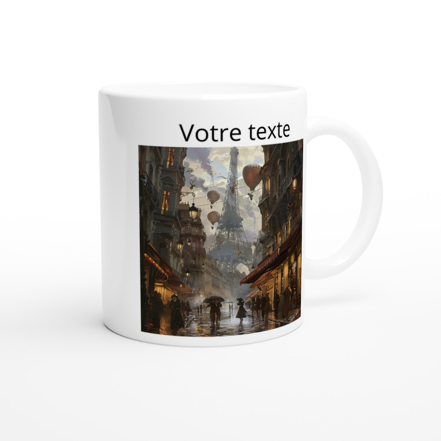 Mug steampunk  style  victorien - Rue de Paris | époque victorienne | personnalisable -  325 ml (11 oz)