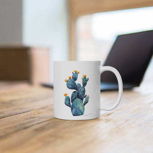 Watercolor Cactus in Bloom Mug