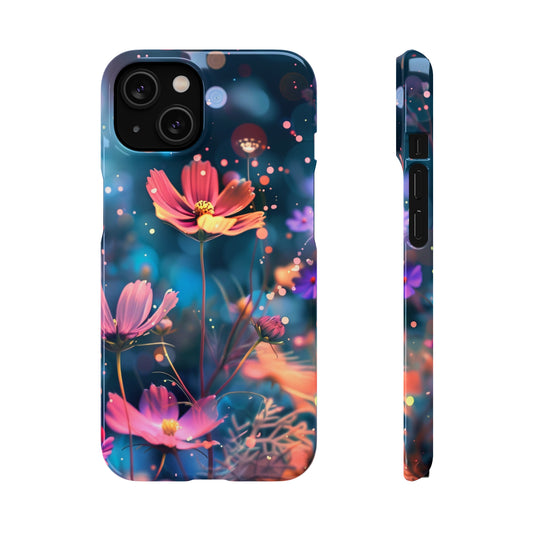 Robust and shock-resistant phone case: Cosmos flowers