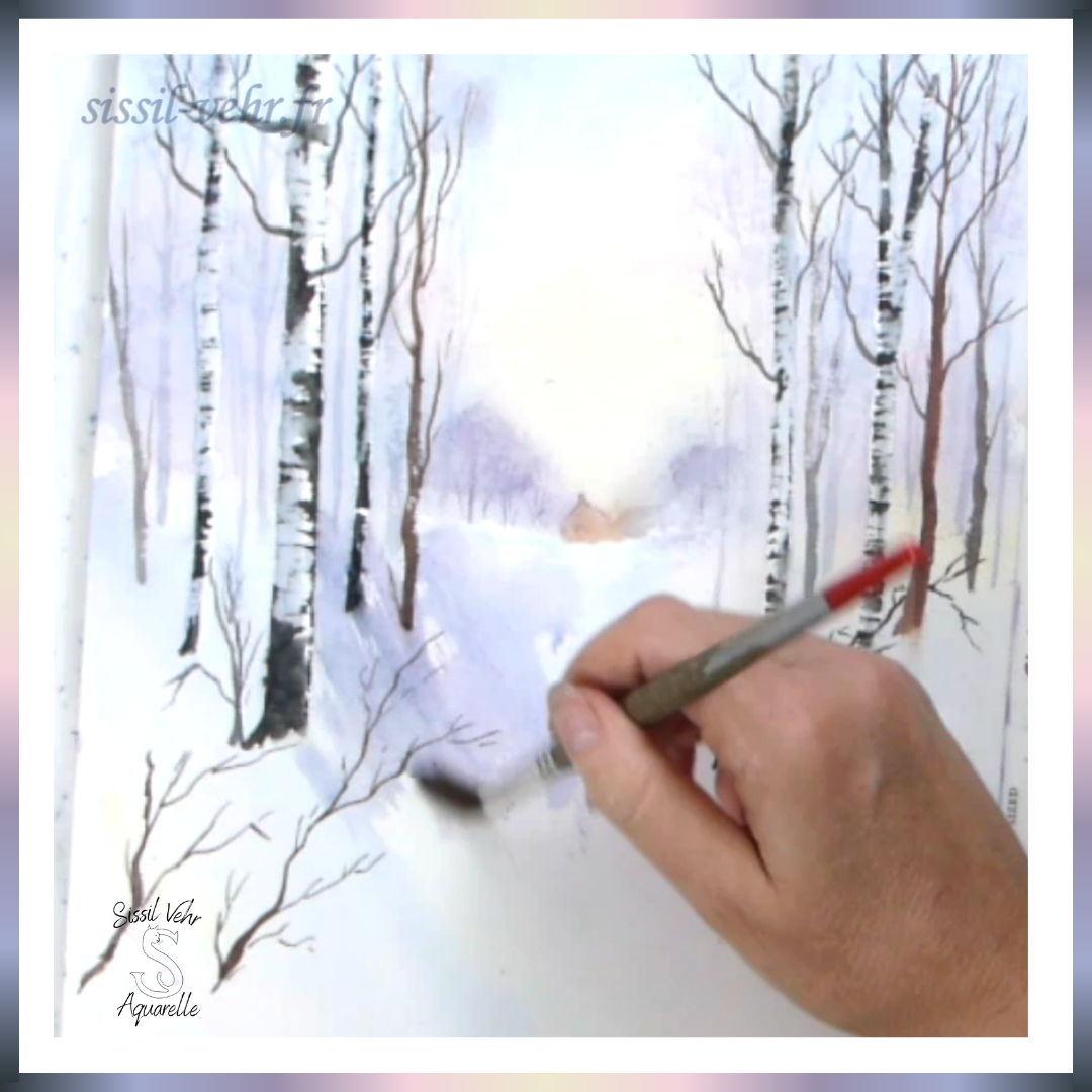 Tutoriel vidéo Aquarelle DIY | Peindre l'Hiver : Forêt Enneigée avec carnet inclus