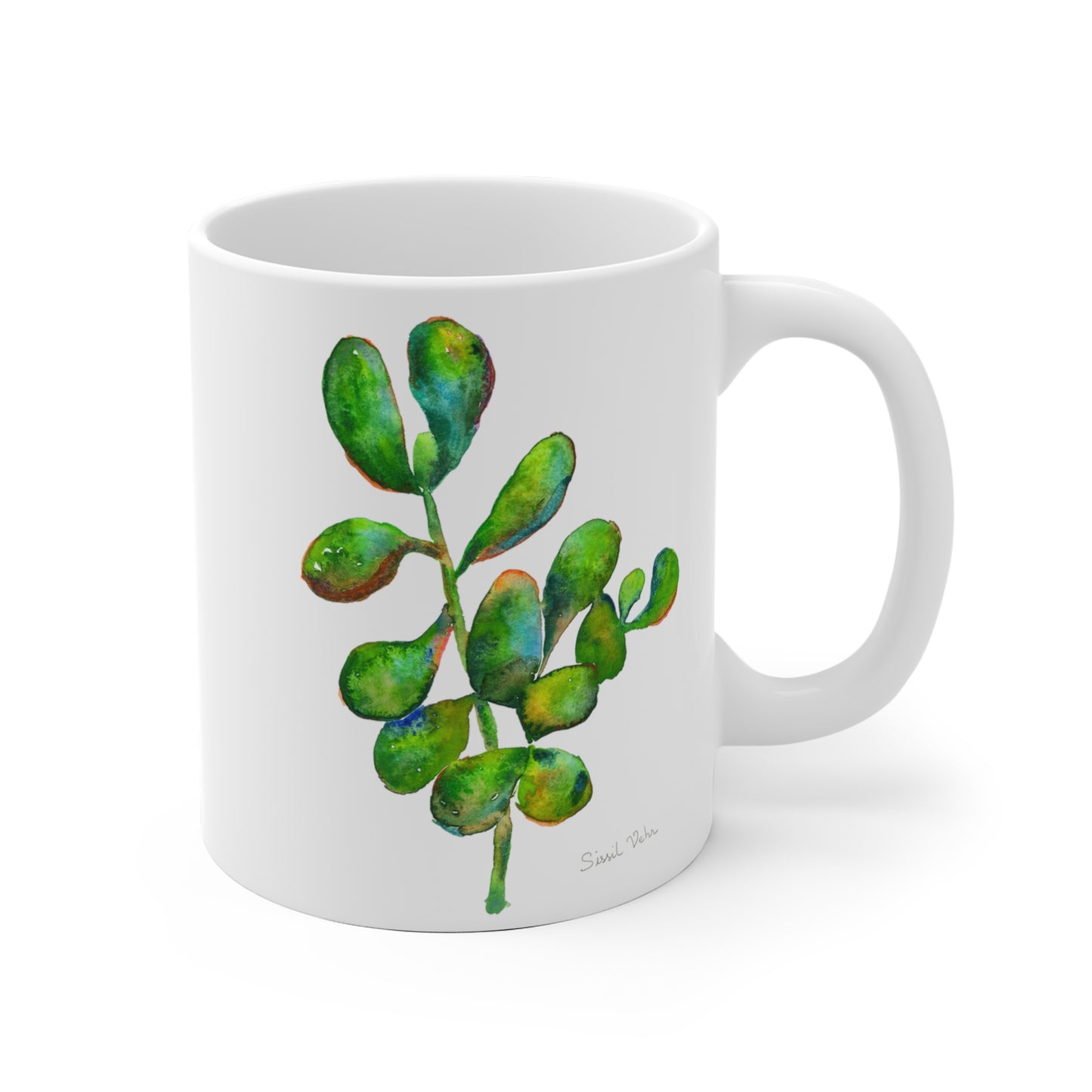 Mug aquarelle : Succulente