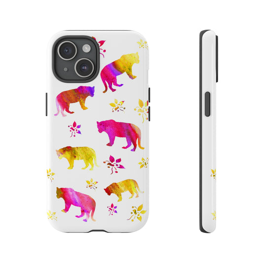 Robust and shock-resistant phone case: Watercolor Tigers