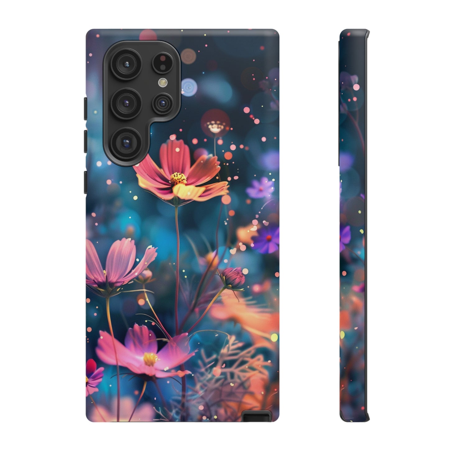 Coque de téléphone  résistante aux chocs Personnalisable: Fleurs de cosmos dansant au vent