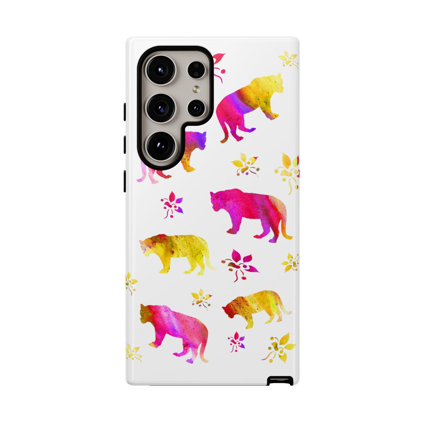 Coque téléphone robuste et résistante aux chocs  : Aquarelle Tigres