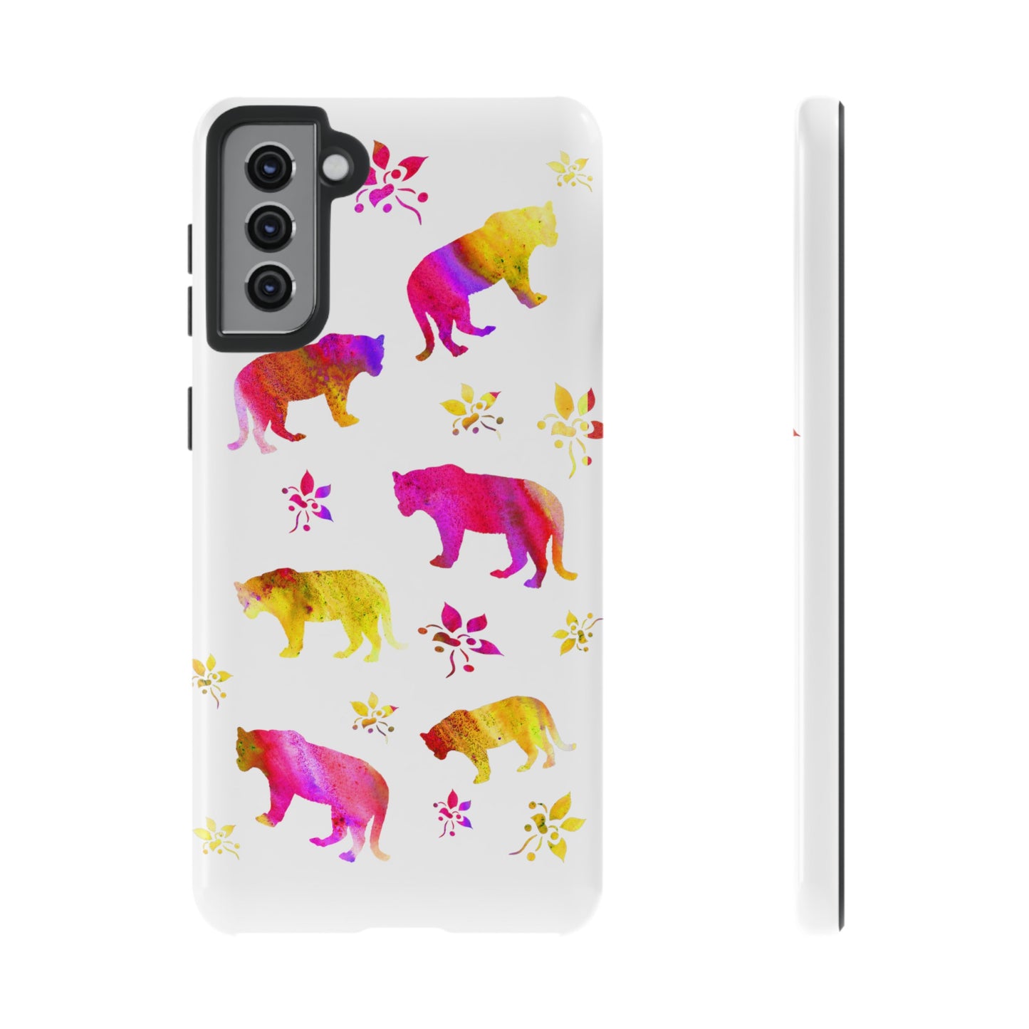 Coque téléphone robuste et résistante aux chocs  : Aquarelle Tigres