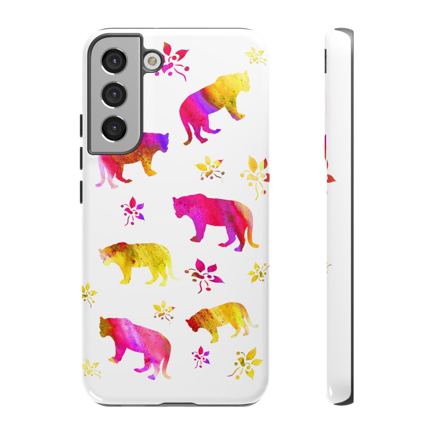 Coque téléphone robuste et résistante aux chocs  : Aquarelle Tigres