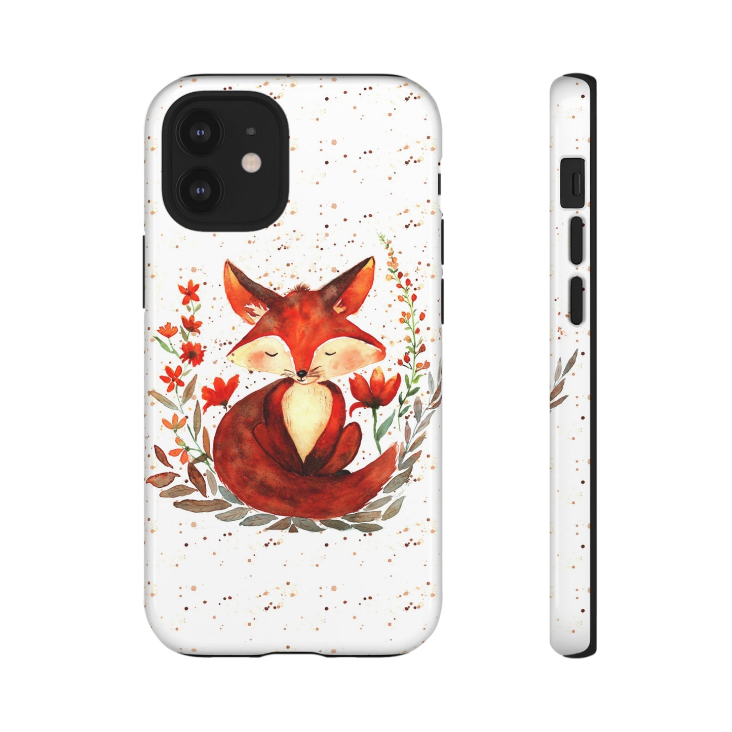 Coque téléphone robuste et résistante aux chocs  : Aquarelle : Petit renardeau