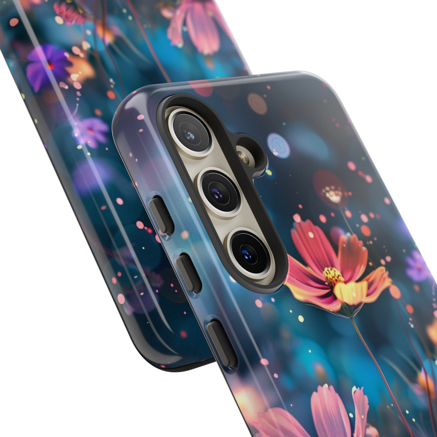 Coque de téléphone  résistante aux chocs Personnalisable: Fleurs de cosmos dansant au vent