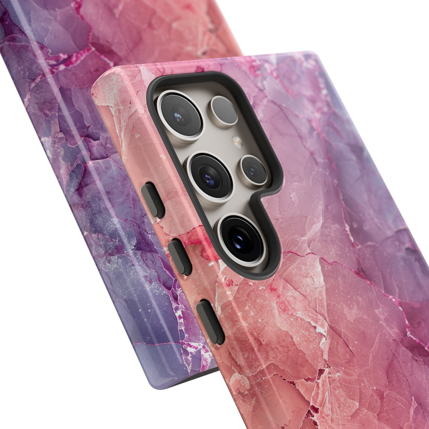 Coque téléphone robuste et résistante aux chocs  : Effet  marbre nuances de rose