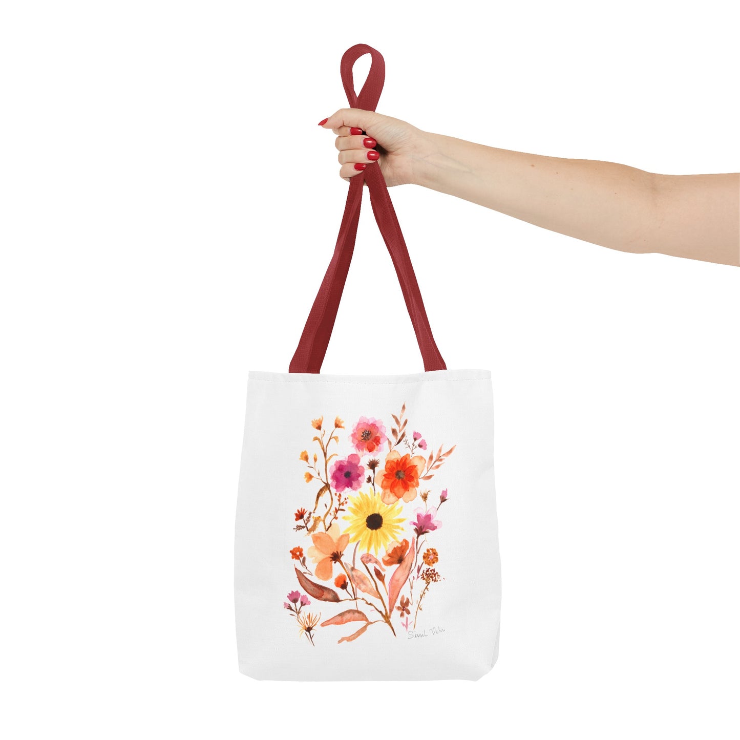 Tote Bag Bag: Watercolor Bouquet of flowers