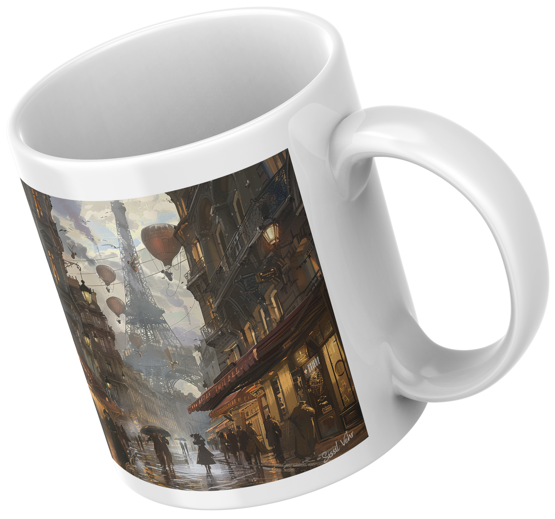 Mug steampunk  style  victorien - Rue de Paris | époque victorienne | personnalisable -  325 ml (11 oz)