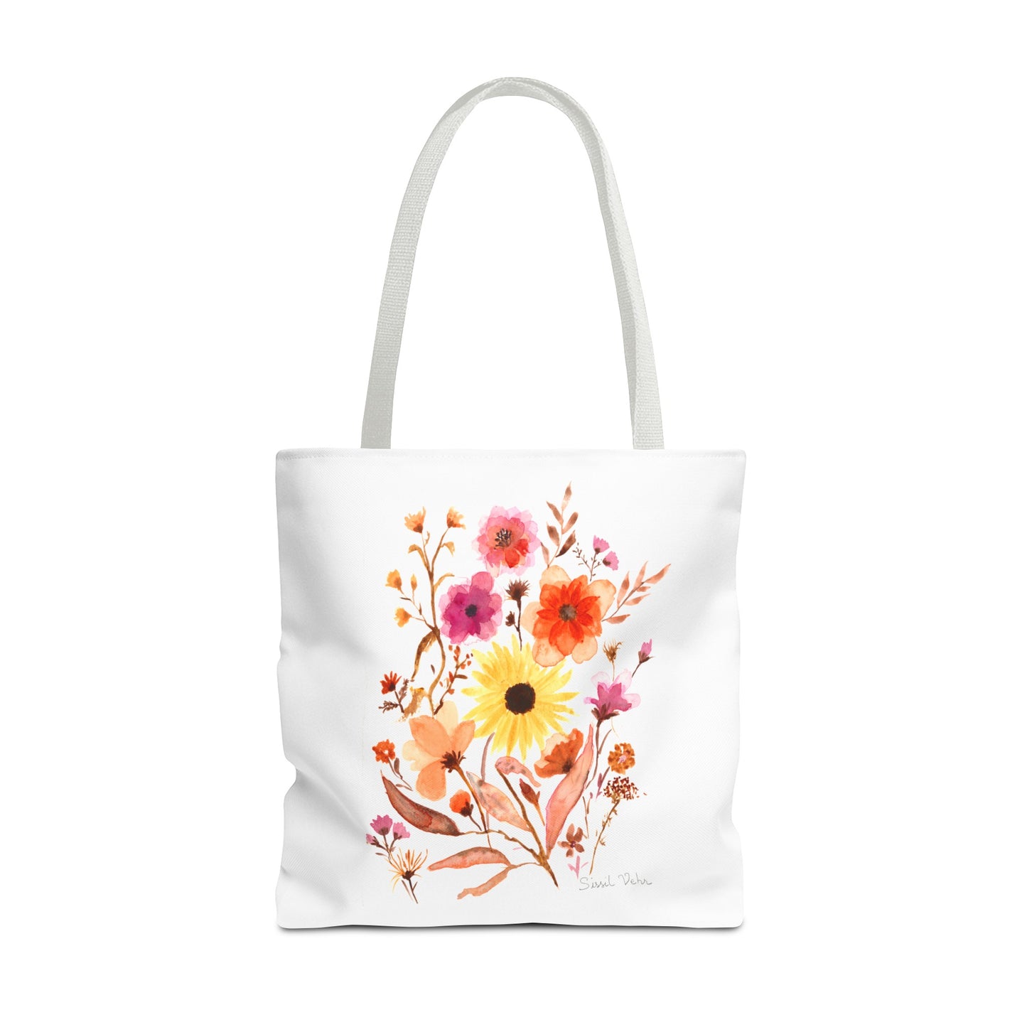 Tote Bag Bag: Watercolor Bouquet of flowers