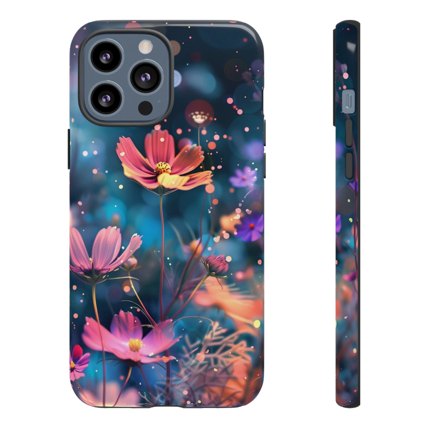 Coque de téléphone  résistante aux chocs Personnalisable: Fleurs de cosmos dansant au vent