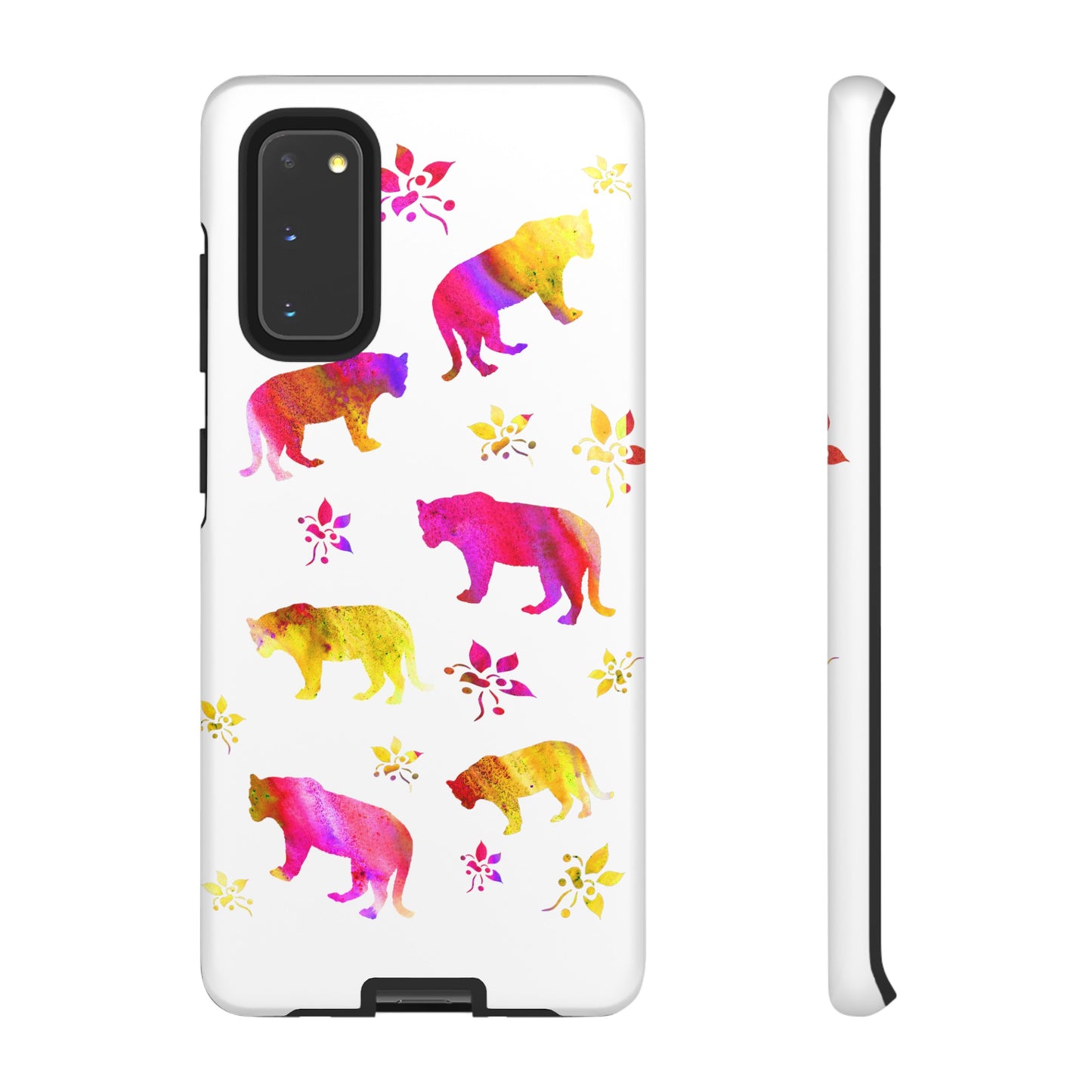 Coque téléphone robuste et résistante aux chocs  : Aquarelle Tigres