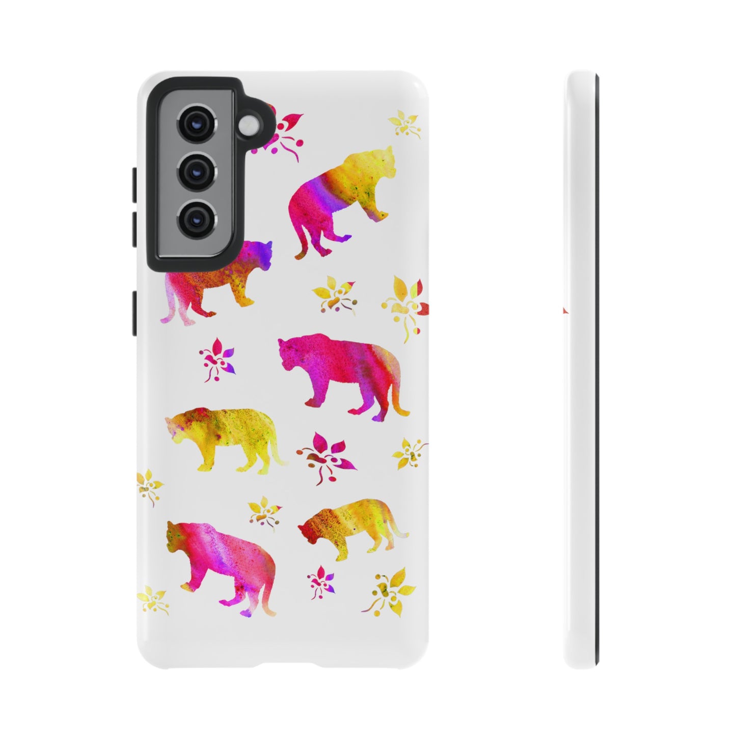 Coque téléphone robuste et résistante aux chocs  : Aquarelle Tigres