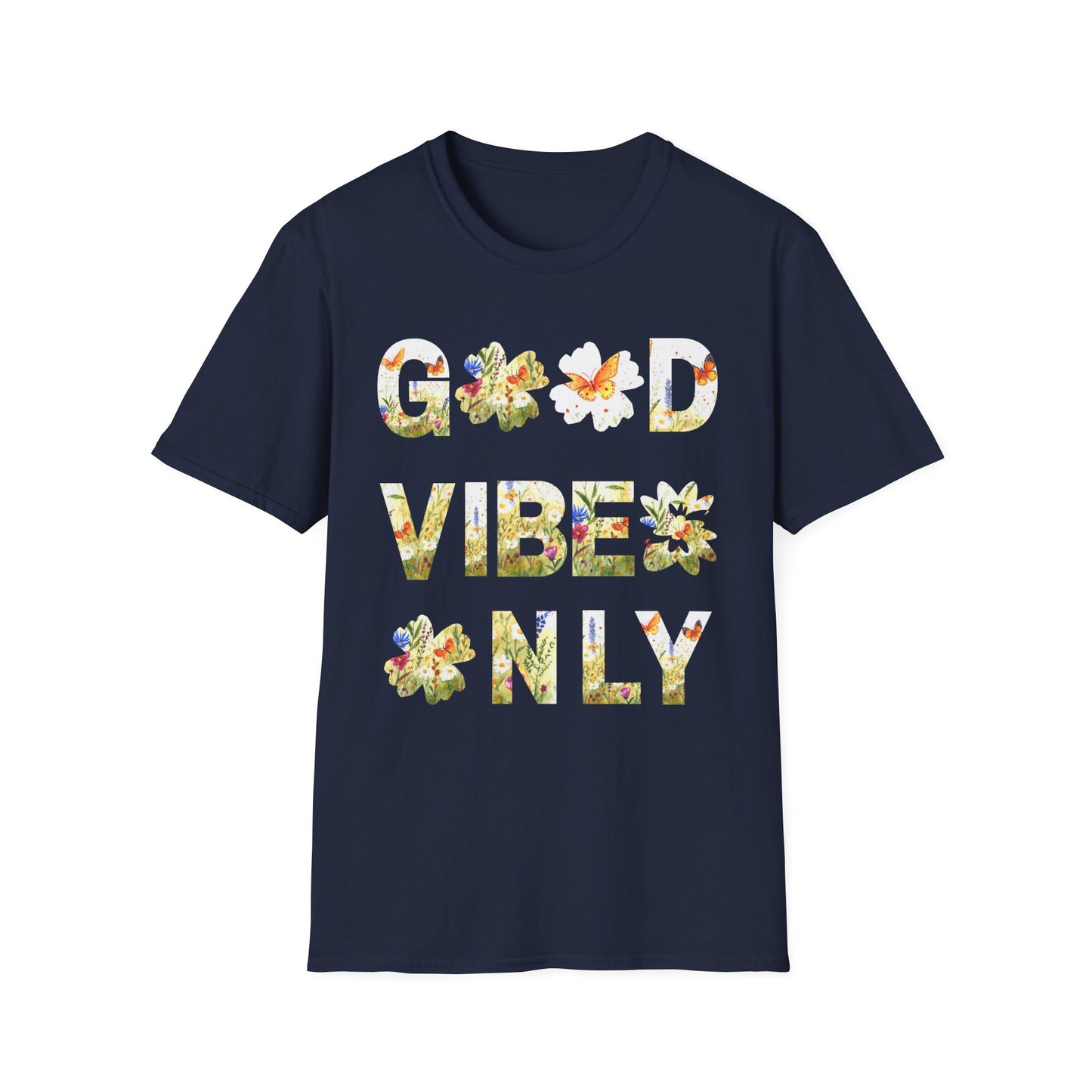 Inspirational "Positive Vibes" T-shirt, 100% Cotton, Unisex, Radiate with style