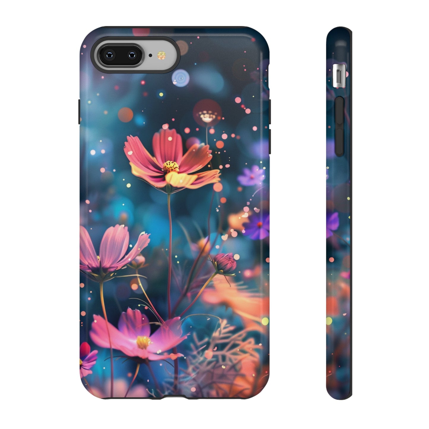 Coque de téléphone  résistante aux chocs Personnalisable: Fleurs de cosmos dansant au vent