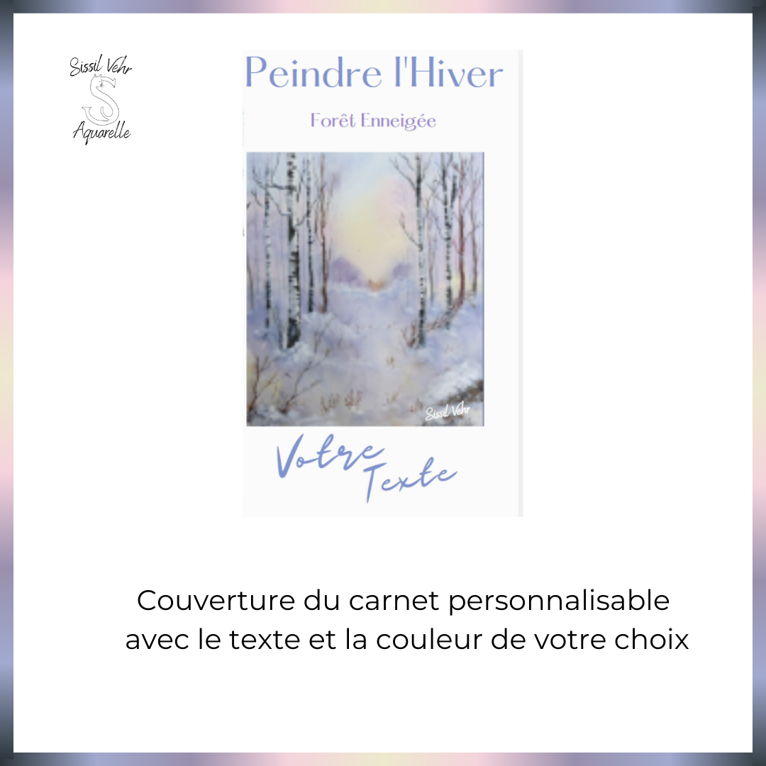 Tutoriel vidéo Aquarelle DIY | Peindre l'Hiver : Forêt Enneigée avec carnet inclus