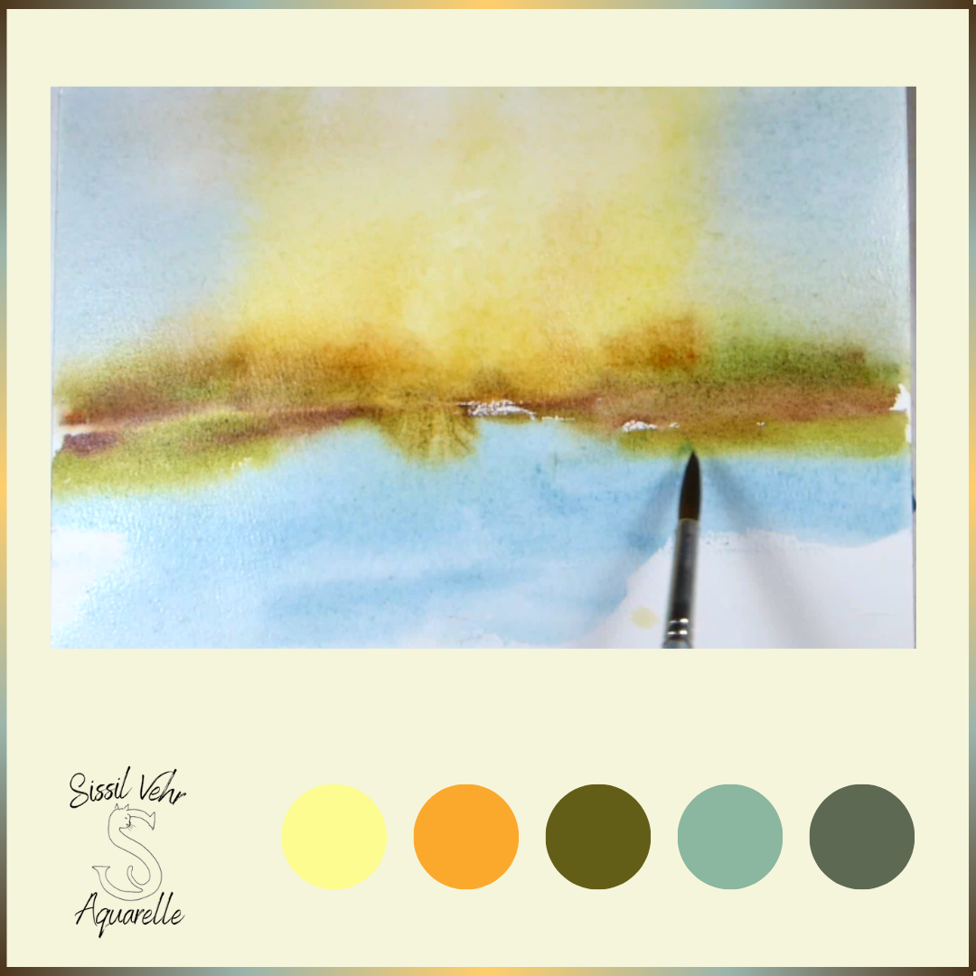 Cours Aquarelle - Fusion et lumière - Tutoriel Vidéo Pas à Pas (52mn) téléchargeable