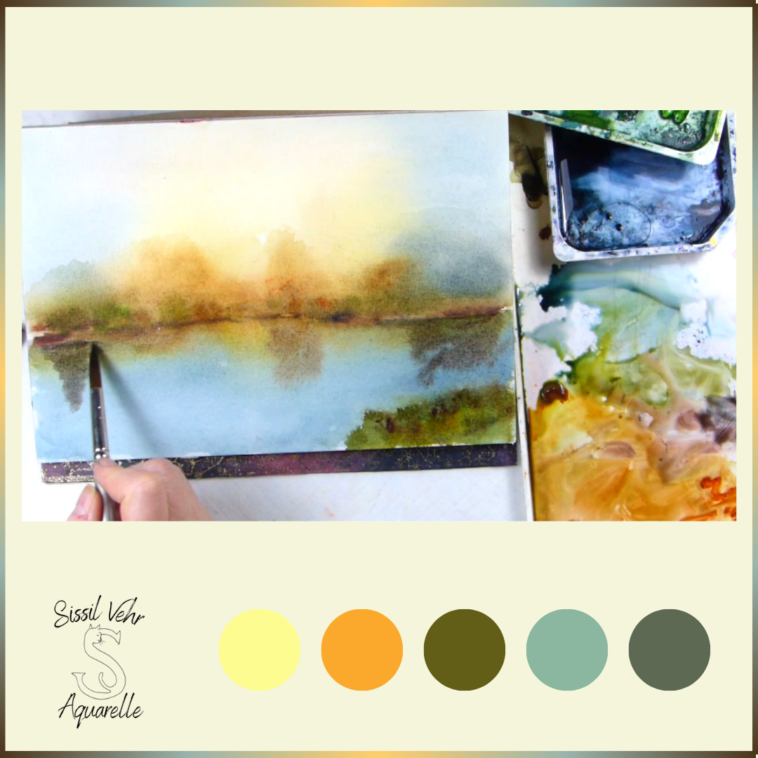 Cours Aquarelle - Fusion et lumière - Tutoriel Vidéo Pas à Pas (52mn) téléchargeable