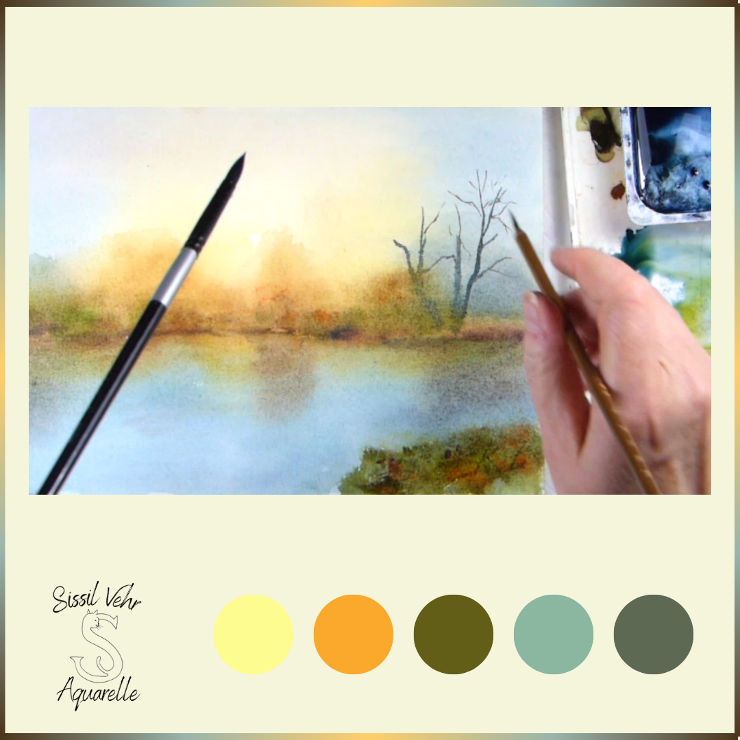 Cours Aquarelle - Fusion et lumière - Tutoriel Vidéo Pas à Pas (52mn) téléchargeable