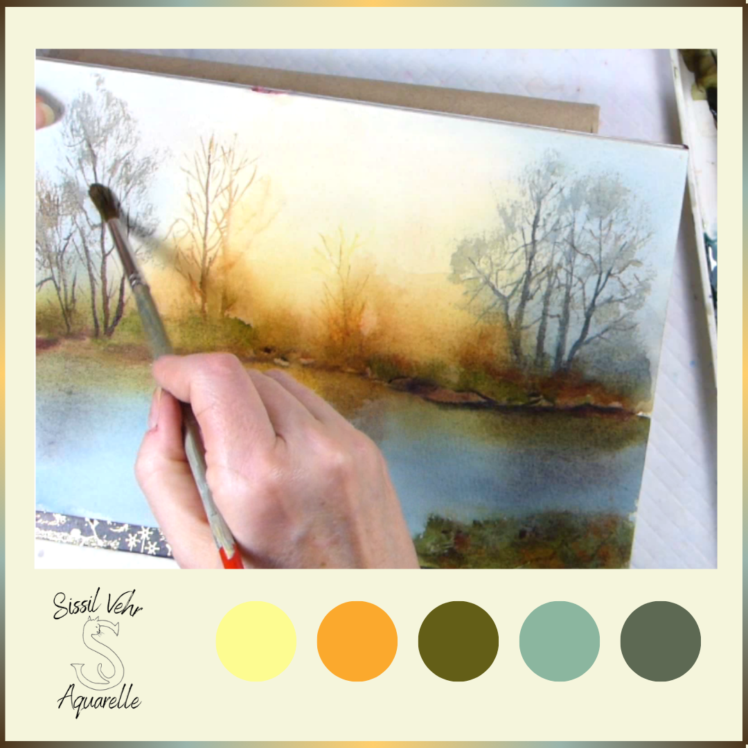 Cours Aquarelle - Fusion et lumière - Tutoriel Vidéo Pas à Pas (52mn) téléchargeable