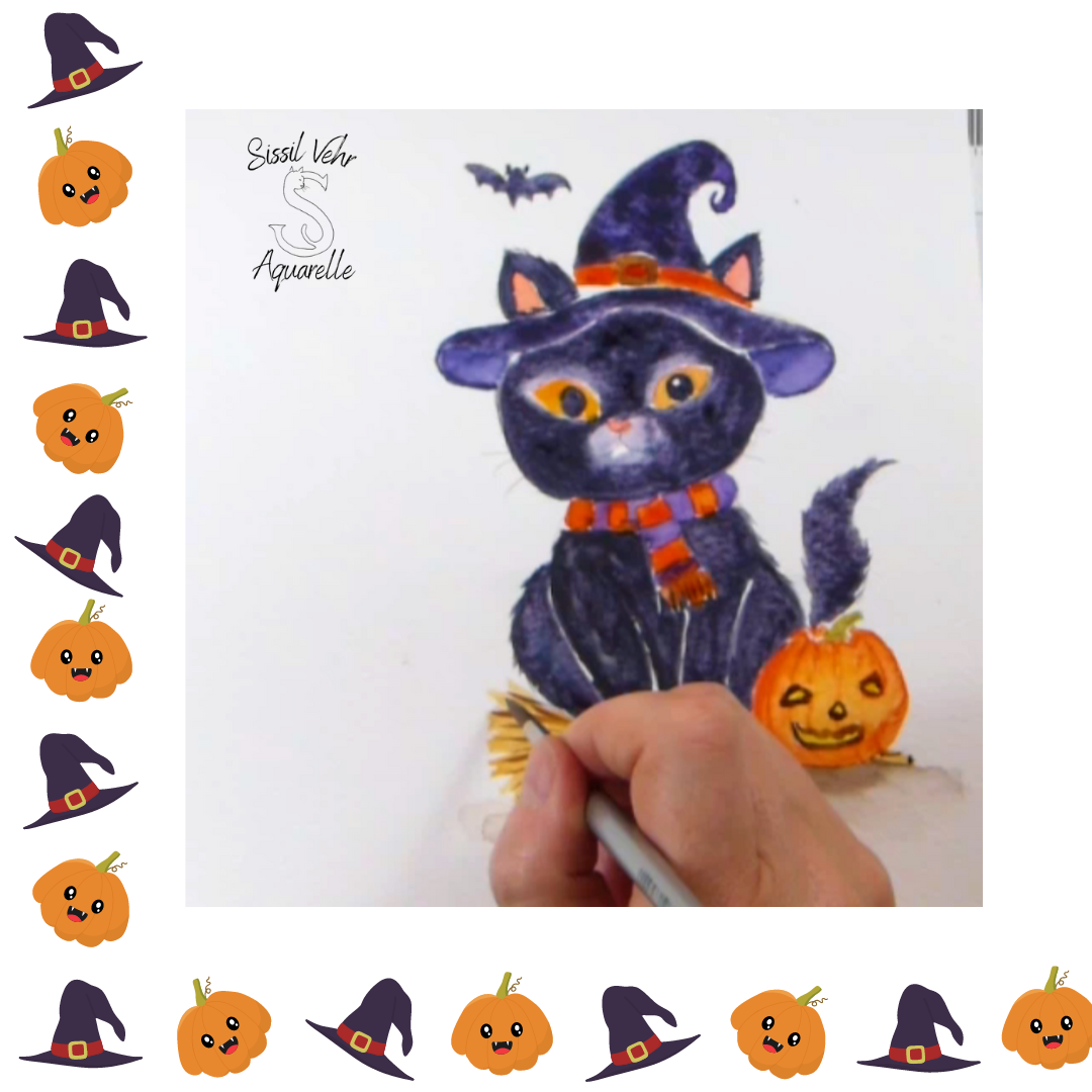 mug Halloween - Petit Chat Sorcier | T-shirt Personnalisable Halloween | Cadeau Magique 