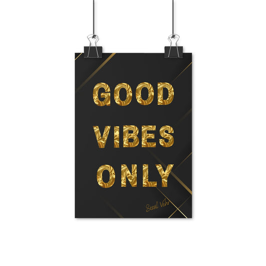 Affiche Poster : Good vibes only - Sissil Vehr Aquarelle