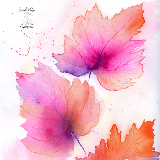 Cours aquarelle : Capturer la Lumière – Feuilles d'automne et Fusions Douces