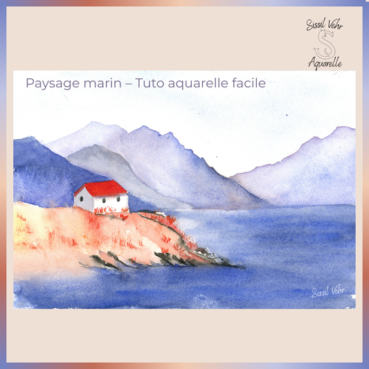Bord de mer  – Cours d’Aquarelledébutant  téléchargeable (47mn)
