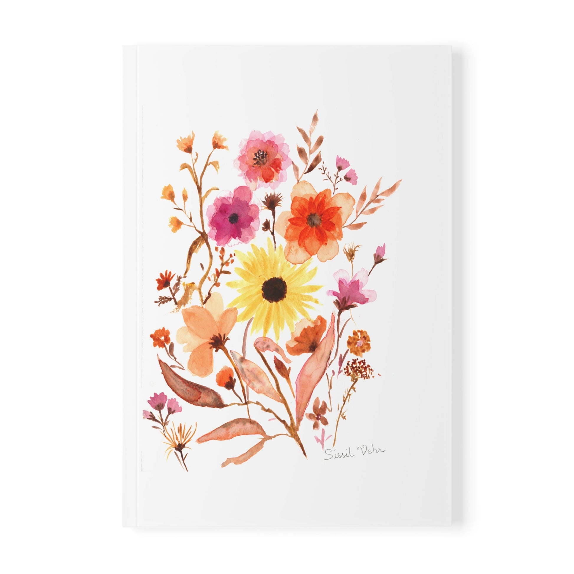 Carnet Journal : Aquarelle bouquet floral - Sissil Vehr Aquarelle