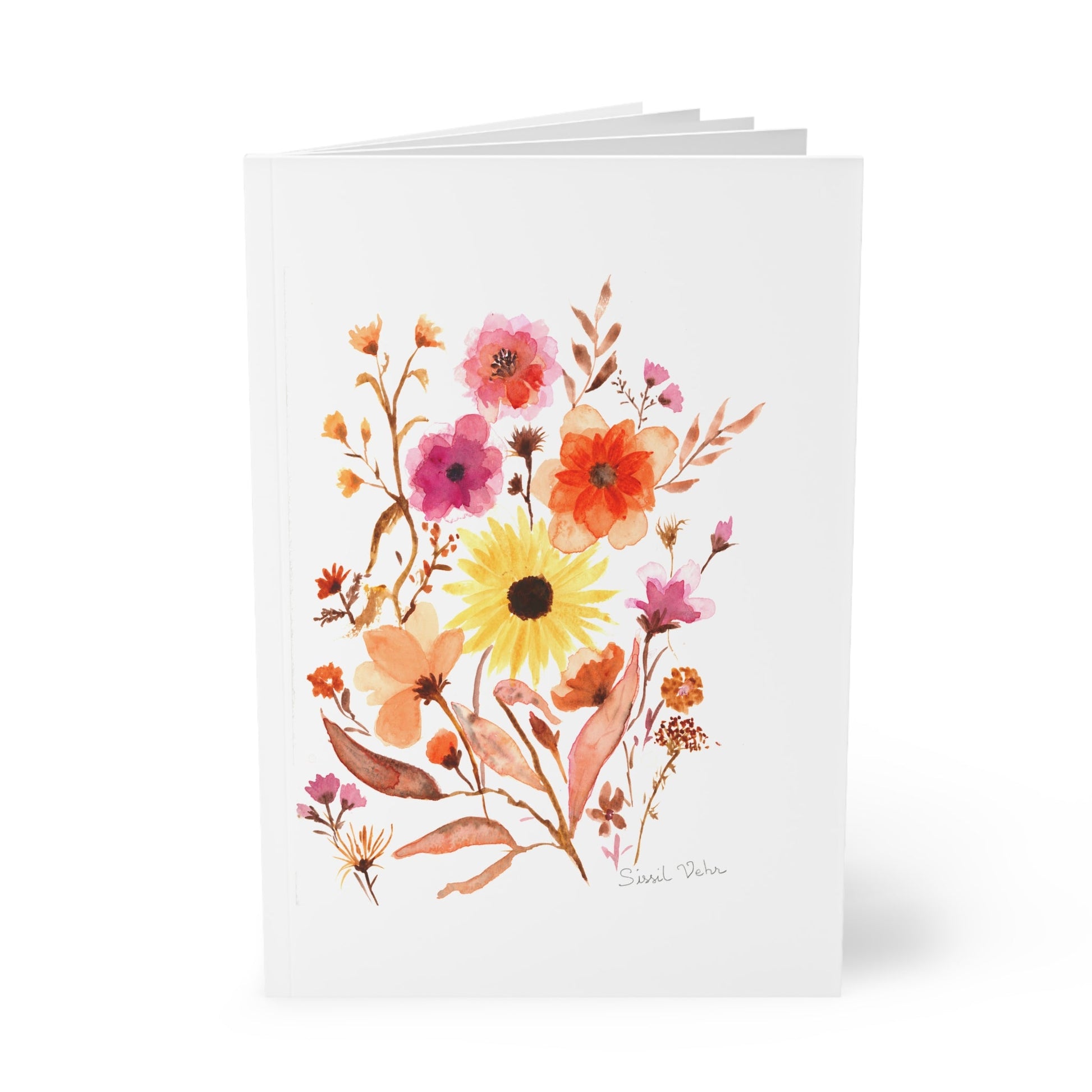 Carnet Journal : Aquarelle bouquet floral - Sissil Vehr Aquarelle